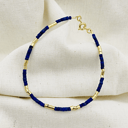 Pulsera Lapislázuli tubitos mini