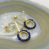 Aros ¨Margarita¨entorchada con Lapislázuli