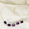 Collar con piedras Amatistas naturales