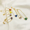Pulsera corazón de vidrio pintado
