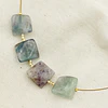 Collar cuadrados de piedra Fluorita