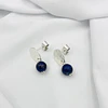 Aros de plata martillada y Lapislázuli