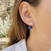 Aros de plata y piedra Lapislázuli