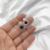 Aros de plata y piedra Lapislazuli