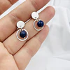 Aros de plata y piedra Lapislazuli