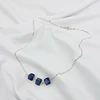 Collar cadena de plata y piedras Lapislázuli