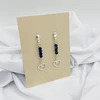 Aros Corazón de plata y piedras naturales