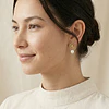 Aros mandala dorados con perlas