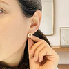 Aros ¨Botón¨de perlas