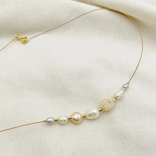 Collar mix de perlas naturales