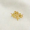 Aros estrella dorados