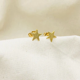 Aros estrella dorados