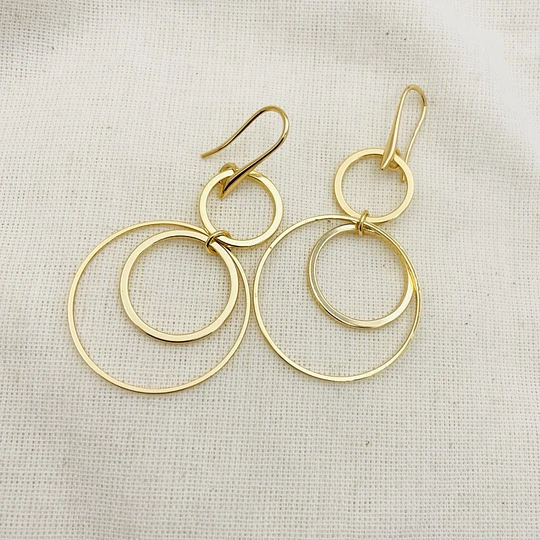 Aros argollas doradas largos