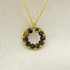 Collar ¨Pompón¨ entorchado Ojo de tigre