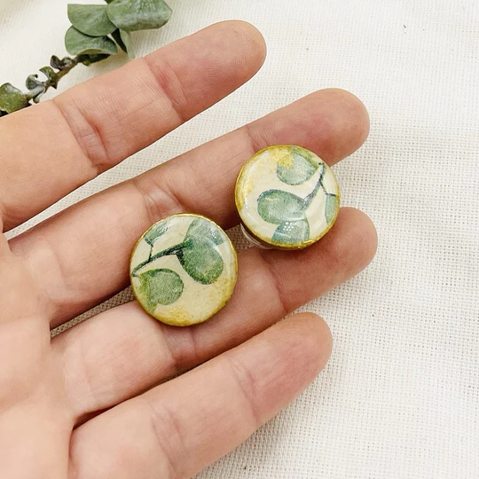 Aros ¨découpage¨ Con Resina