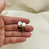 Aros de plata y piedra Ojo de Tigre