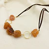 Collar piedras Agata Cornalina en bruto