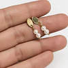Aros dorados con perlas mini