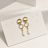 Aros dorados con perlas mini