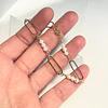 Pulsera óvalos dorados y perlas