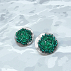 Aros topo mini de acero con cristales y mostacillas