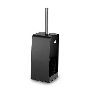 Porta Escova Piaçaba de Parede Purtec Metálico - Preto 1