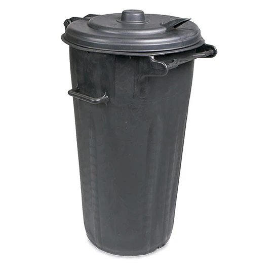 Contentor do Lixo Preto Purtec com Tampa Fixa 3