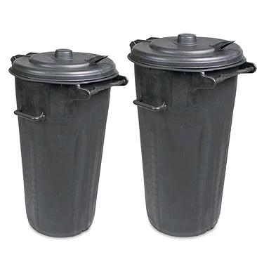 Contentor do Lixo Preto Purtec com Tampa Fixa 1