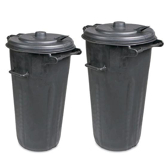 Contentor do Lixo Preto Purtec com Tampa Fixa 1