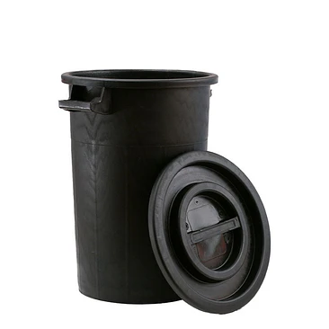 Contentor do Lixo Preto Purtec com Tampa Amovível 2