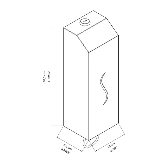 Dispensador de Sabonete Líquido Purtec Inox - Escovado 2