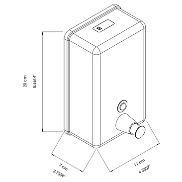 Dispensador de Sabonete Líquido Purtec Inox - Escovado 2