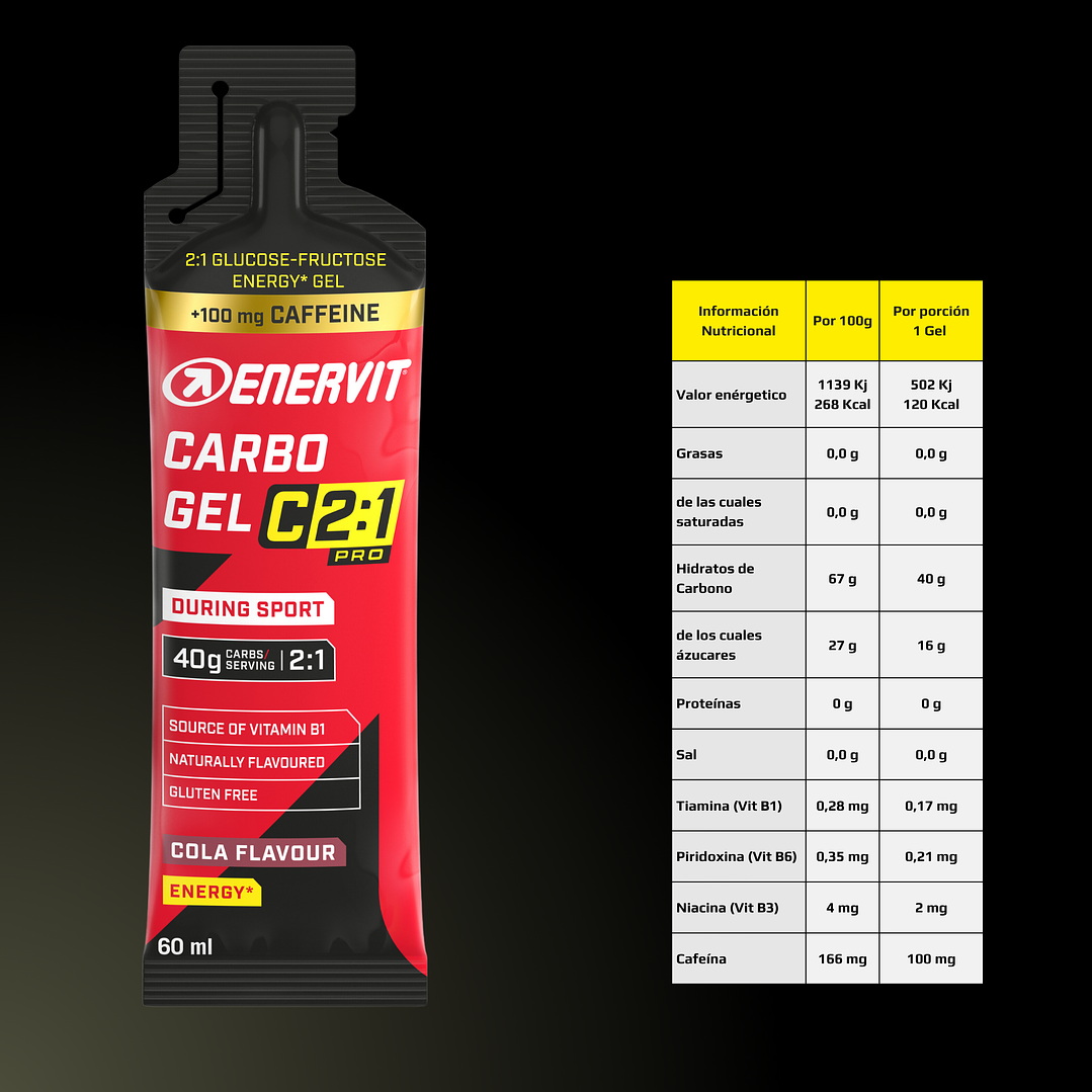 Enervit Carbo Gel 2:1 Pro + Caffeine 2