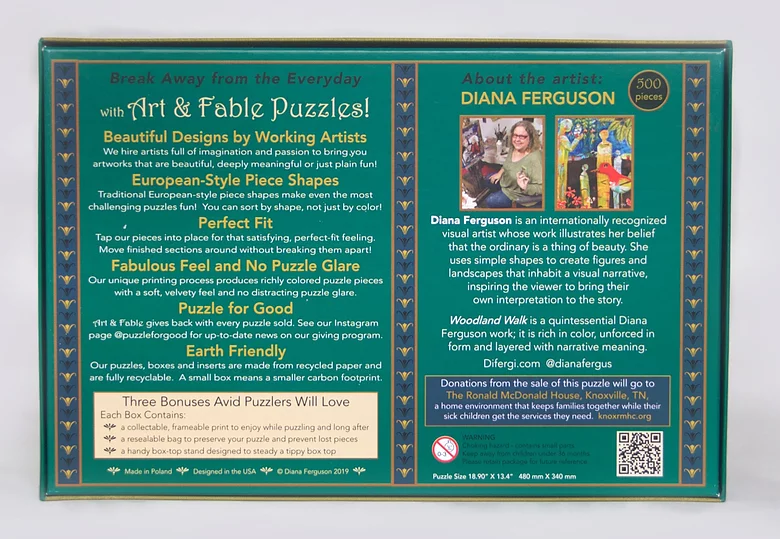 Puzzle 500 Piezas Premium | Woodlank Walk Art & Fable 