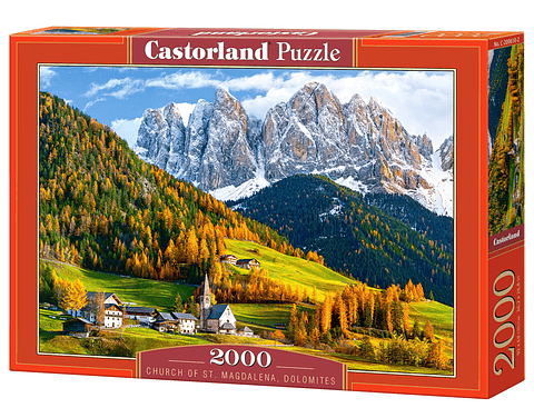  Puzzle 2000 Piezas | Iglesia de Santa Magdalena, Dolomitas