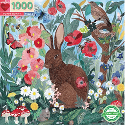 Puzzle 1000 Piezas | Conejito de amapolas Eeboo