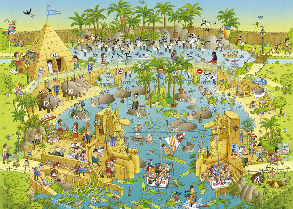 FUNKY ZOO Nile habitat | Puzzle Heye 1000 Piezas 