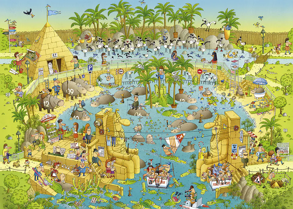 Puzzle 1000 Piezas | FUNKY ZOO Nile habitat 2