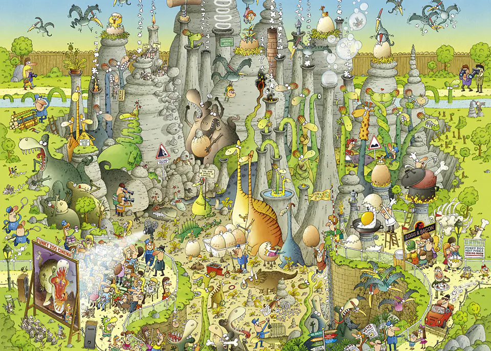 Puzzle 1000 Piezas | FUNKY ZOO Jurassic Habitat 2