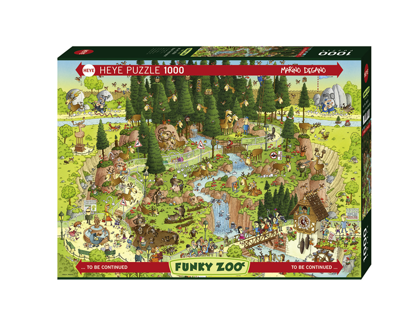 FUNKY ZOO Black Forest | Puzzle Heye 1000 Piezas  1