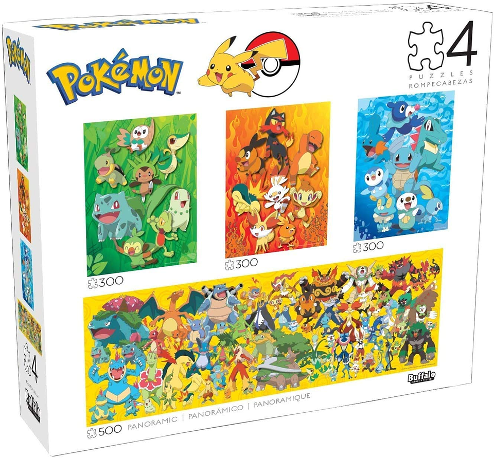 Puzzle 300 y 500 Piezas | Pokémon Multipack (4 en 1) 1