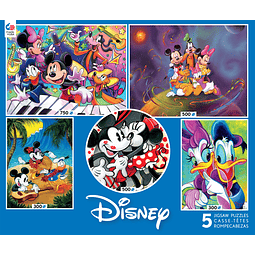 Puzzle (5 en 1) 300, 500, 750 Piezas | Disney Classic 3, Multipack Ceaco 