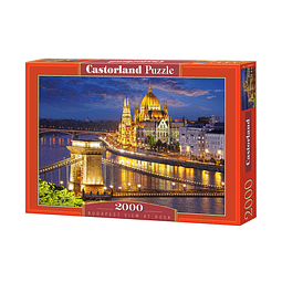 Vista de Budapest al anochecer | Puzzle 2000 Piezas Castorland