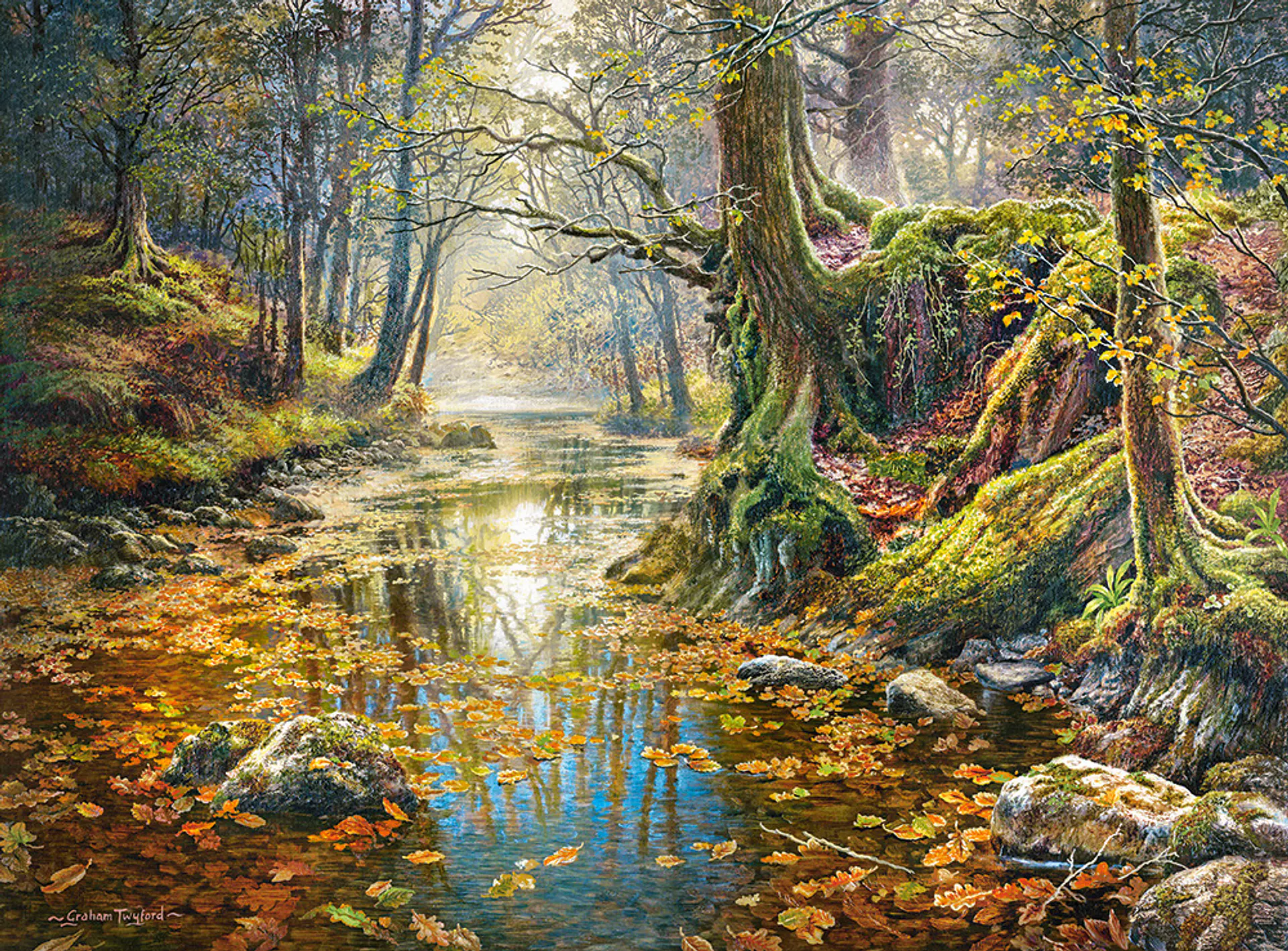Puzzle 2000 Piezas | Reminiscencia del bosque otoñal 2