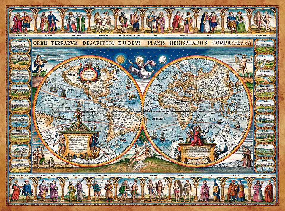Puzzle 2000 Piezas | Mapa del mundo, 1639 2