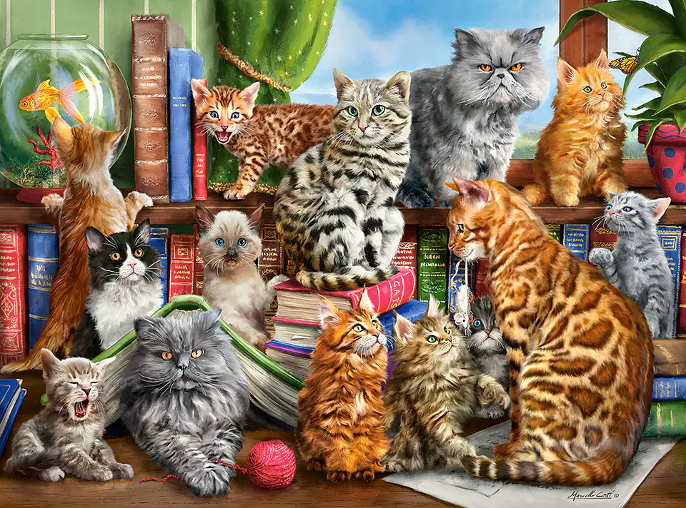 Puzzle 2000 Piezas | Casa de los gatos 2