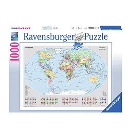 Puzzle 1000 Piezas | Mapamundi Político Ravensburger