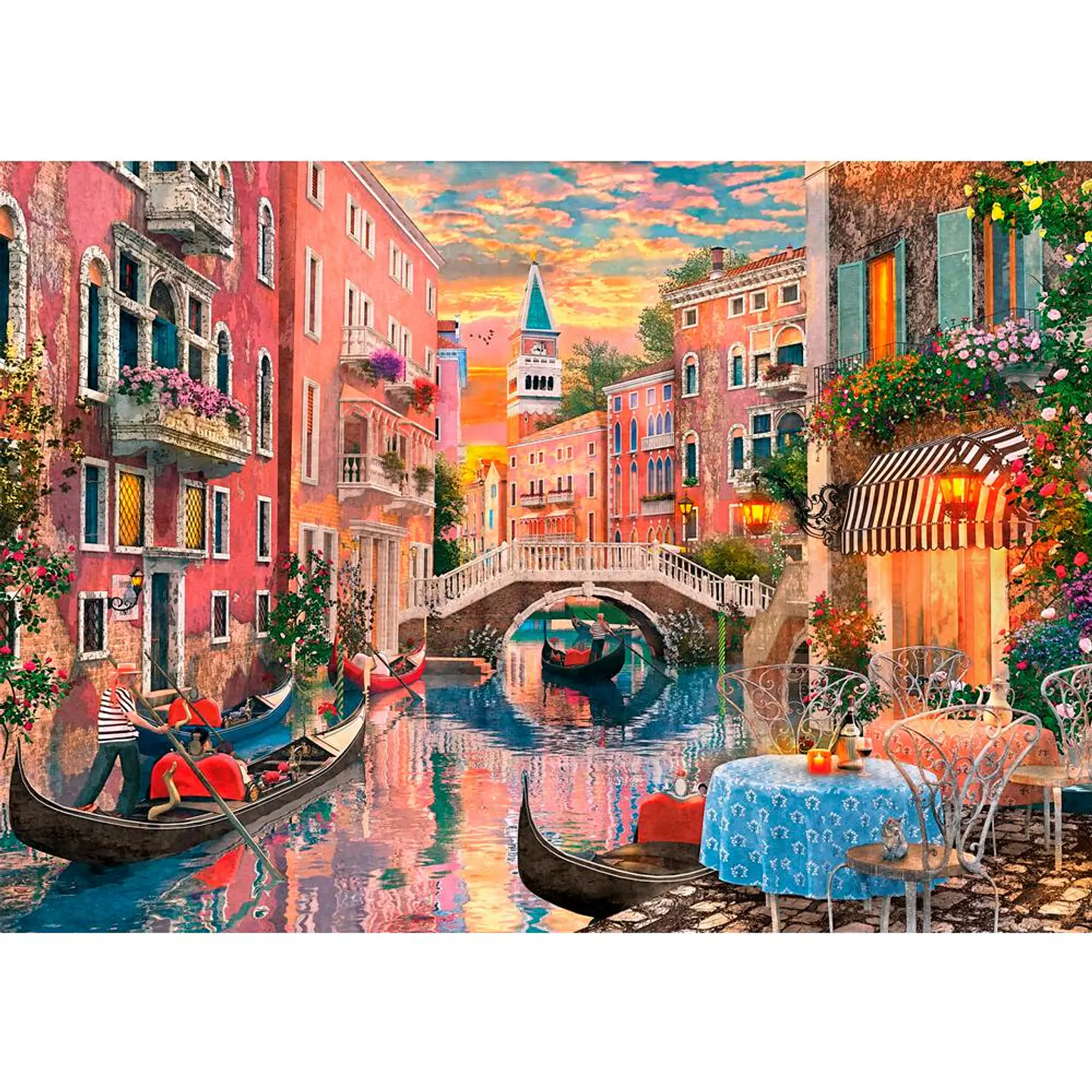 Puzzle 6000 Piezas | Atardecer por la noche en Venecia 2