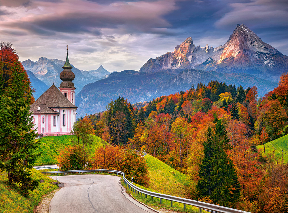 Puzzle 2000 Piezas | Otoño en los Alpes Bávaros, Alemania Castorland