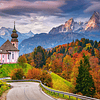 Puzzle 2000 Piezas | Otoño en los Alpes Bávaros, Alemania Castorland